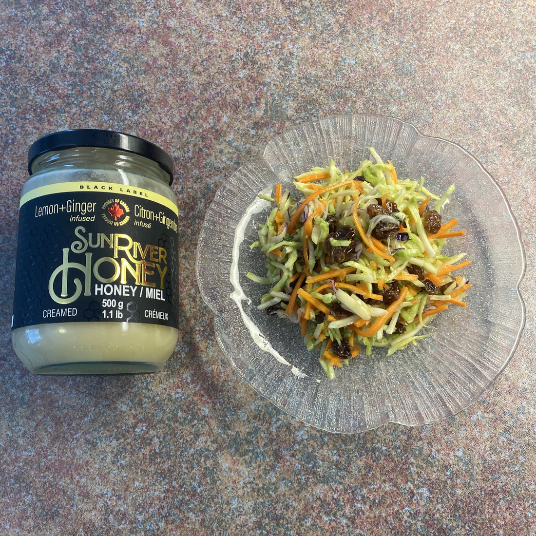 Lemon Ginger Honey Broccoli Slaw