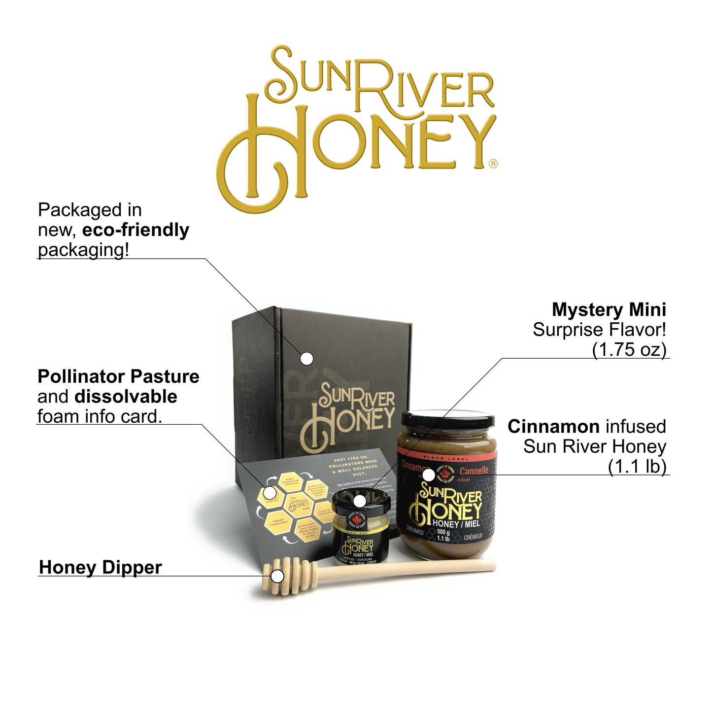 Cinnamon Creamed Honey Gift Set + Mystery Mini