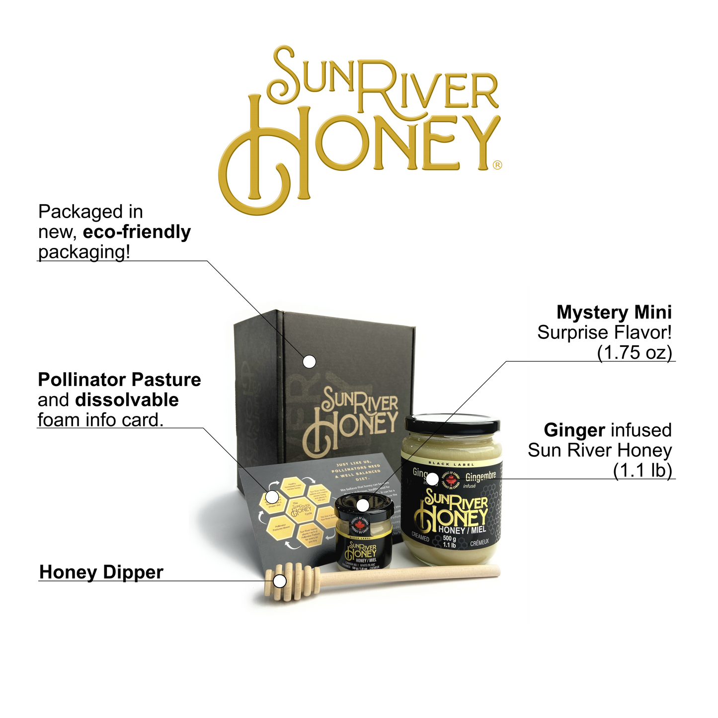 Ginger Creamed Honey Gift Set + Mystery Mini