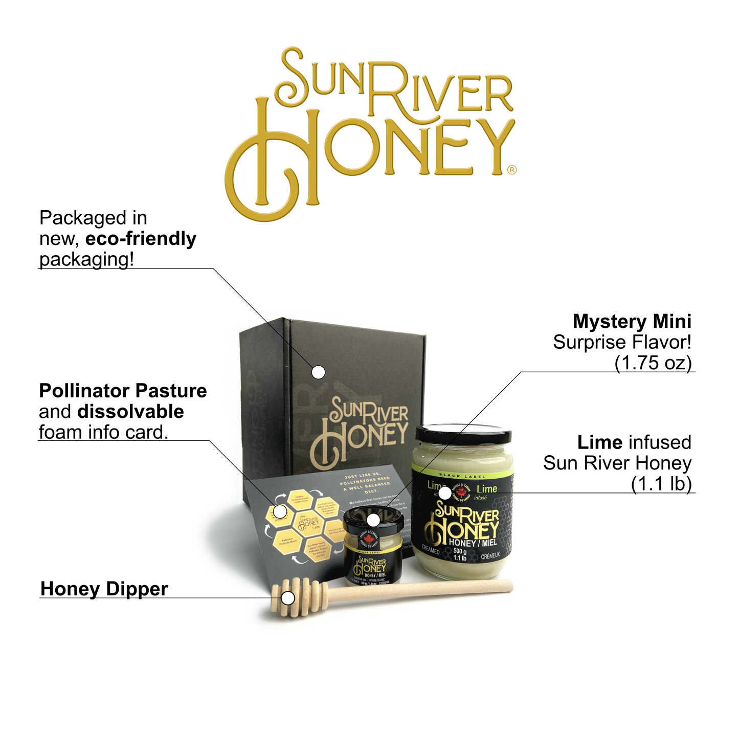 Lime Creamed Honey Gift Set + Mystery Mini